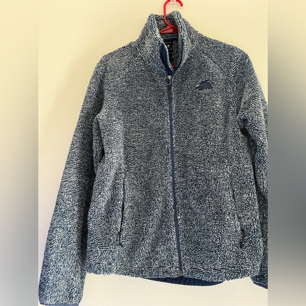 Blue North Face Fur Jacket